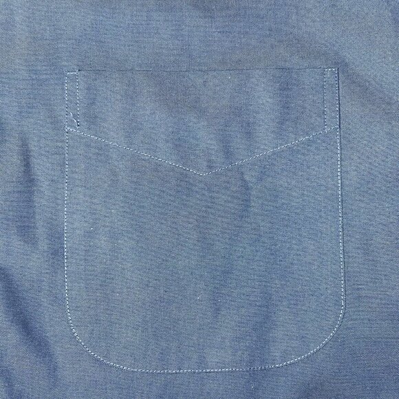 Brooks Brothers Dress Shirt 17.5 4/5‎ Non Iron Supima Cotton Solid Blue Classic - Picture 6 of 9